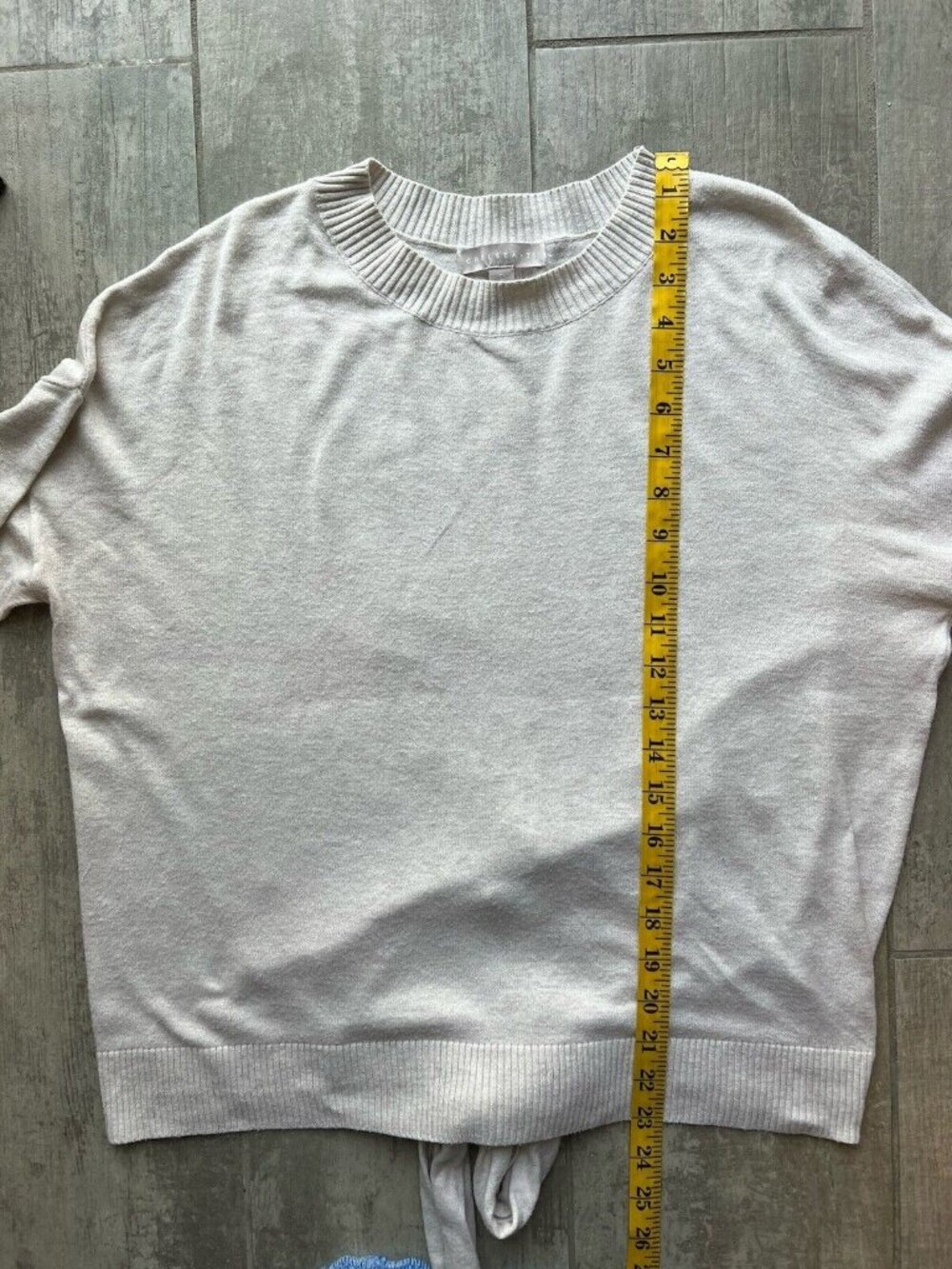 $98 Chelsea28 Viscose Cashmere Blend Pullover Designer Knit Top Tie Knot Back M - Picture 7 of 11